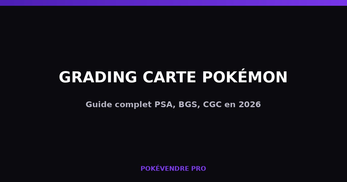 Grading carte Pokémon : guide complet PSA, BGS, CGC en 2026