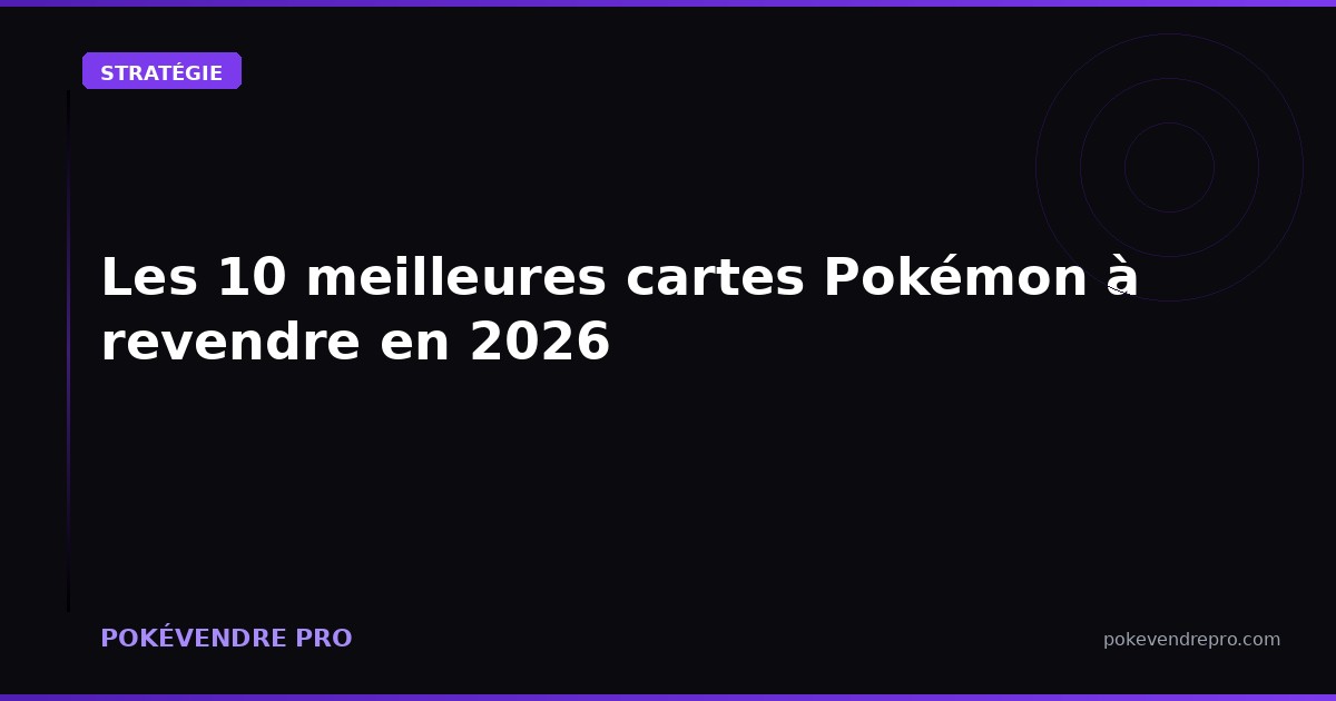 Les 10 meilleures cartes Pokémon à revendre en 2026 (et celles à éviter)